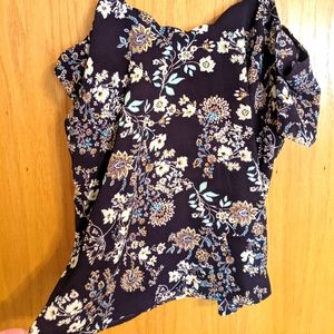 Purple off the shoulder blouse